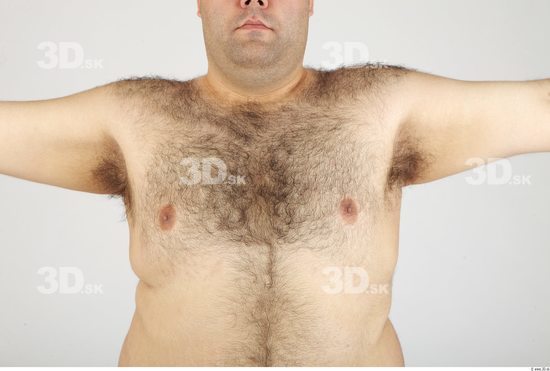 Chest Whole Body Man Hairy Nude Casual Overweight Studio photo references