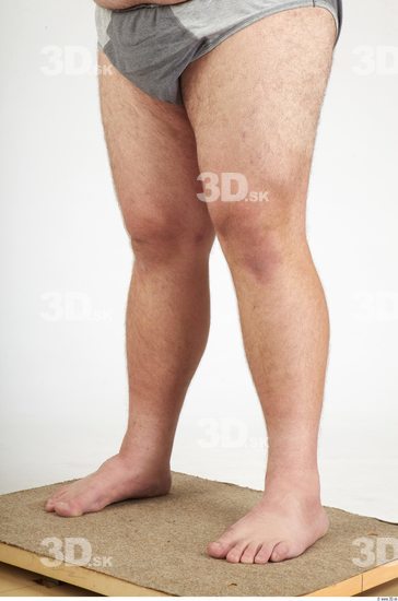 Calf Whole Body Man Nude Casual Overweight Studio photo references