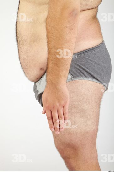 Forearm Whole Body Man Nude Casual Overweight Studio photo references