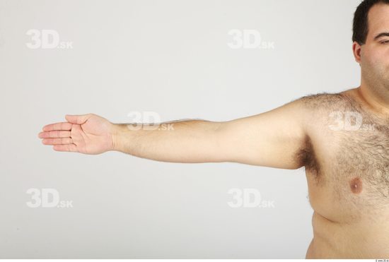 Arm Whole Body Man Nude Casual Overweight Studio photo references