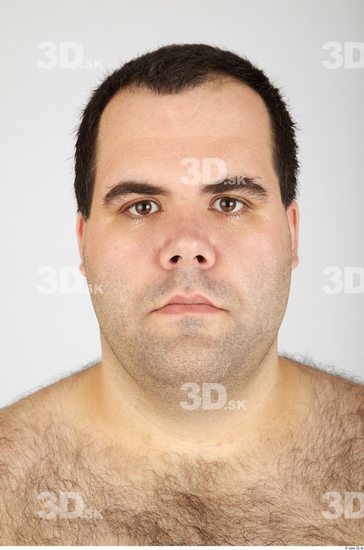 Whole Body Head Man Casual Overweight Studio photo references