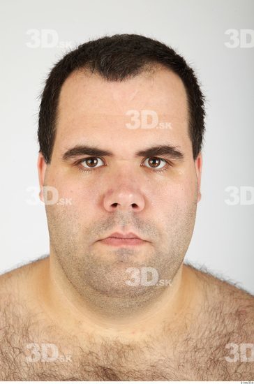 Whole Body Head Man Casual Overweight Studio photo references