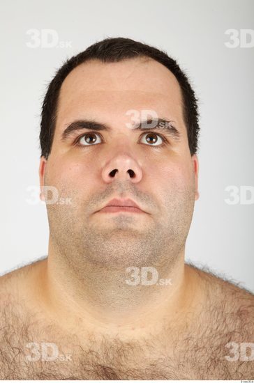 Whole Body Head Man Casual Overweight Studio photo references