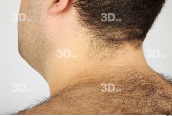 Neck Whole Body Man Nude Casual Overweight Studio photo references