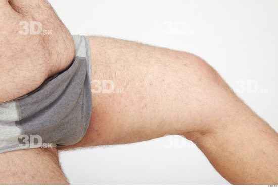 Thigh Whole Body Man Hairy Casual Underwear Pants Overweight Studio photo references