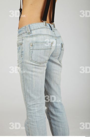 Thigh Whole Body Woman Casual Jeans Slim Studio photo references