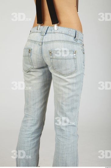 Thigh Whole Body Woman Casual Jeans Slim Studio photo references