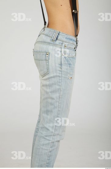 Thigh Whole Body Woman Casual Jeans Slim Studio photo references