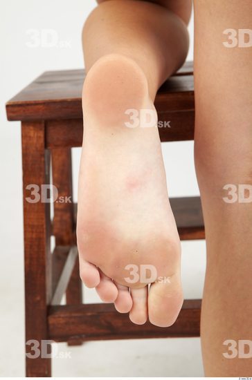 Foot Whole Body Woman Nude Casual Slim Studio photo references