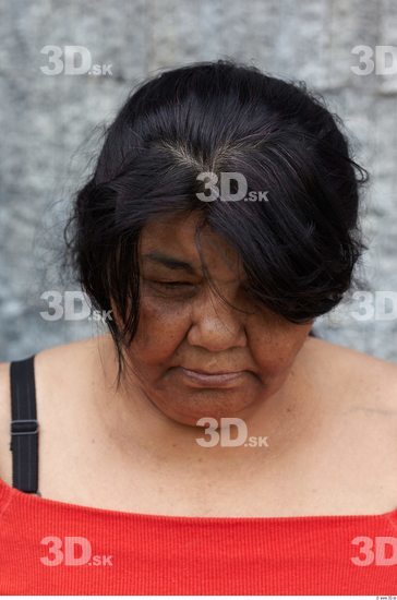 Head Woman White Chubby Overweight Street photo references