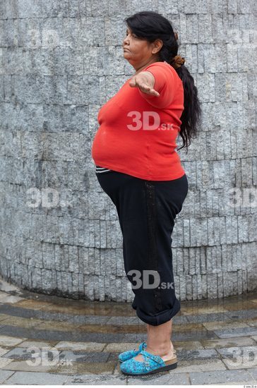 Head Woman White Chubby Overweight Street photo references