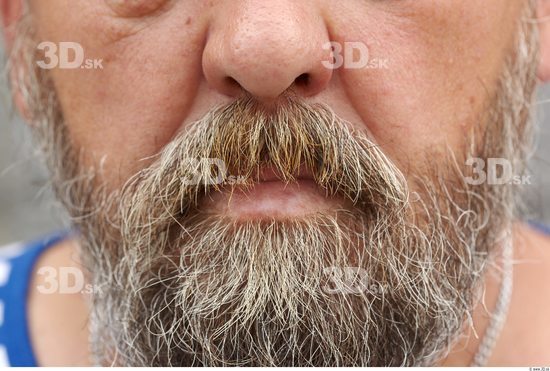 Mouth Man White Overweight Bearded