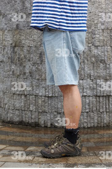 Leg Man White Casual Shorts Overweight