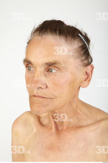 Whole Body Head Woman Slim Wrinkles Studio photo references