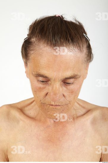 Whole Body Head Woman Slim Wrinkles Studio photo references