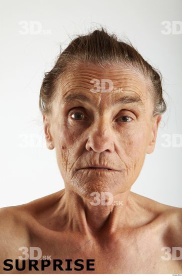 Face Emotions Woman White Slim Wrinkles