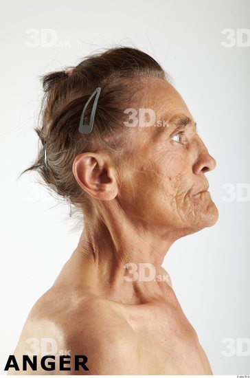 Face Emotions Woman White Slim Wrinkles