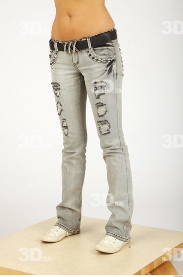 Leg Whole Body Woman Animation references Casual Jeans Slim Studio photo references