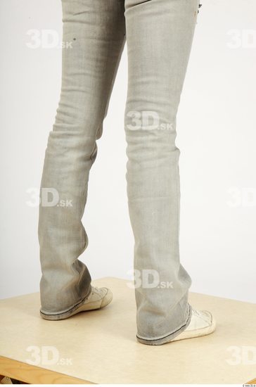 Calf Whole Body Woman Animation references Casual Jeans Slim Studio photo references