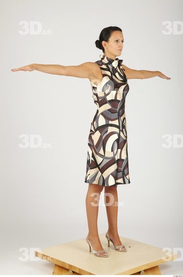 Whole Body Woman Animation references T poses Casual Formal Dress Slim Studio photo references