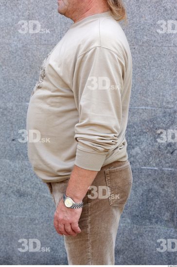 Arm Man White Casual T shirt Overweight