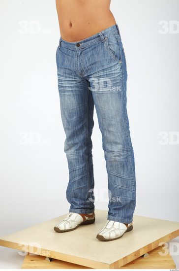 Leg Whole Body Man Casual Jeans Chubby Studio photo references