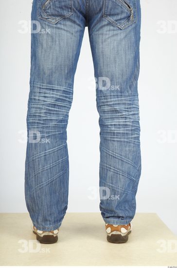 Calf Whole Body Man Casual Jeans Chubby Studio photo references