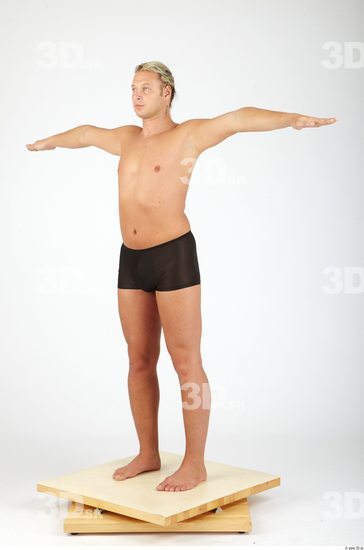 Whole Body Man T poses Casual Underwear Pants Chubby Studio photo references