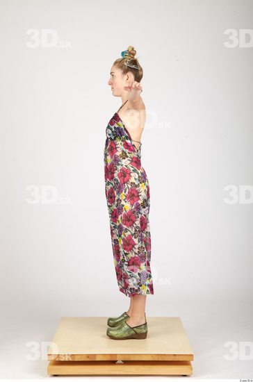 Whole Body Woman T poses Casual Formal Overal Slim Studio photo references