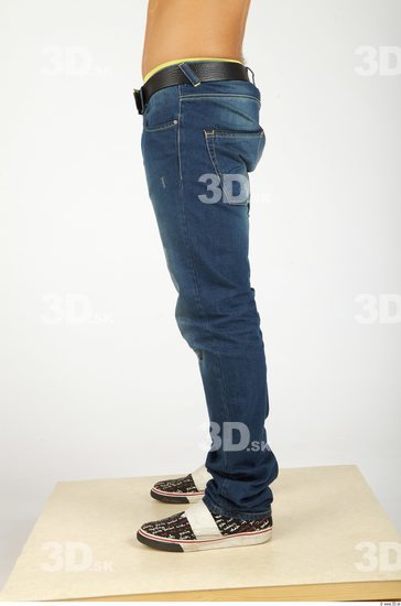 Leg Whole Body Man Casual Jeans Athletic Studio photo references