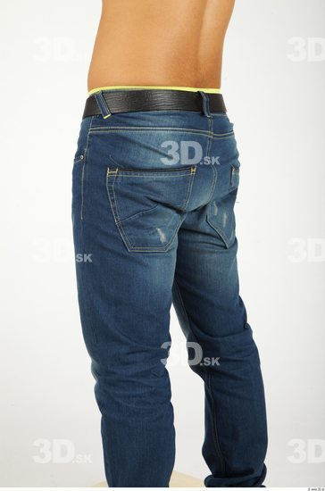 Thigh Whole Body Man Casual Jeans Athletic Studio photo references