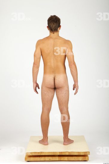 Whole Body Man Nude Casual Athletic Studio photo references