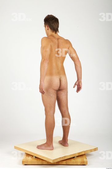 Whole Body Man Nude Casual Athletic Studio photo references