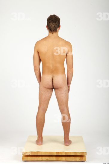 Whole Body Man Nude Casual Athletic Studio photo references