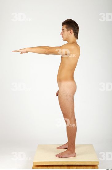 Whole Body Man Nude Casual Athletic Studio photo references