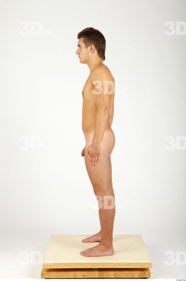 Whole Body Man Nude Casual Athletic Studio photo references