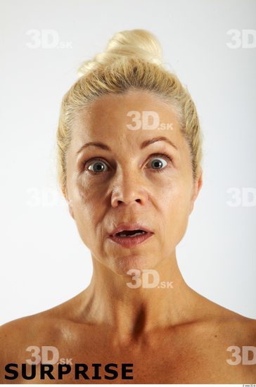 Face Emotions Woman White Athletic Wrinkles