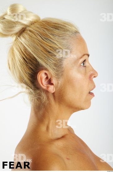 Face Emotions Woman White Athletic Wrinkles