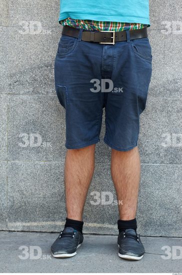 Leg Head Man Casual Shorts Slim Average Street photo references