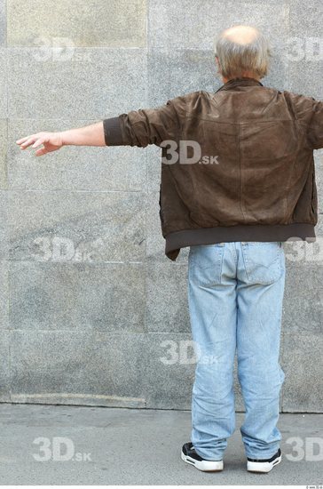 Whole Body Man T poses White Casual Overweight Bald