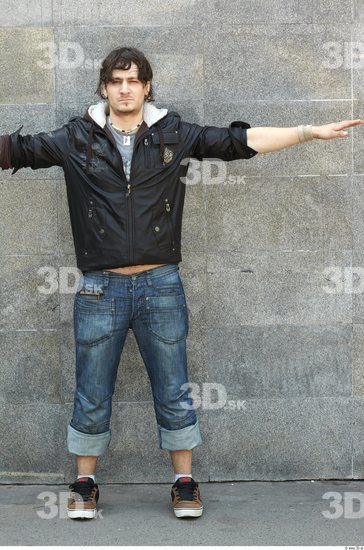 Whole Body Head Man T poses Casual Athletic Average Street photo references
