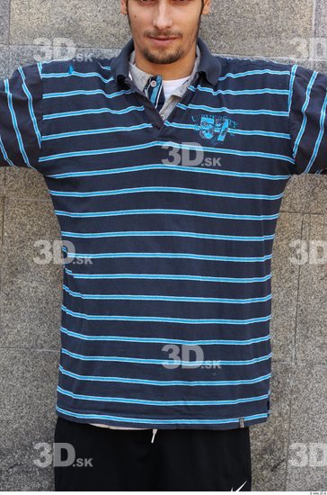 Upper Body Head Man Sports Shirt T shirt Slim Athletic Street photo references