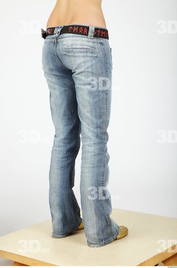 Leg Whole Body Woman Casual Jeans Slim Studio photo references
