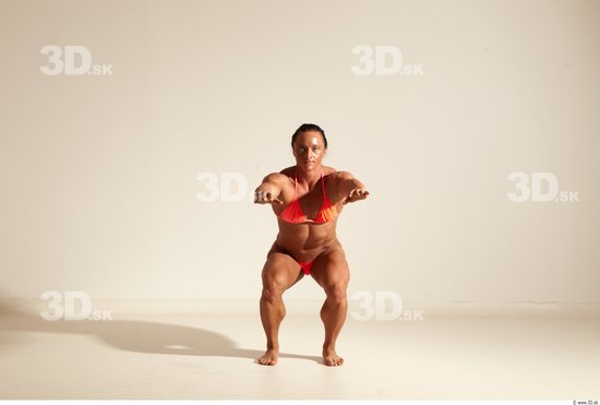 Whole Body Woman Animation references White Sports Swimsuit Muscular