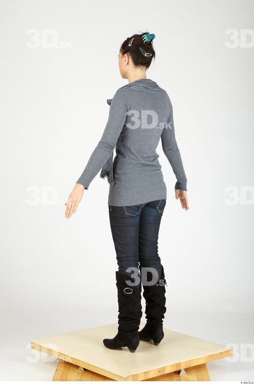 Whole Body Woman Casual Slim Studio photo references