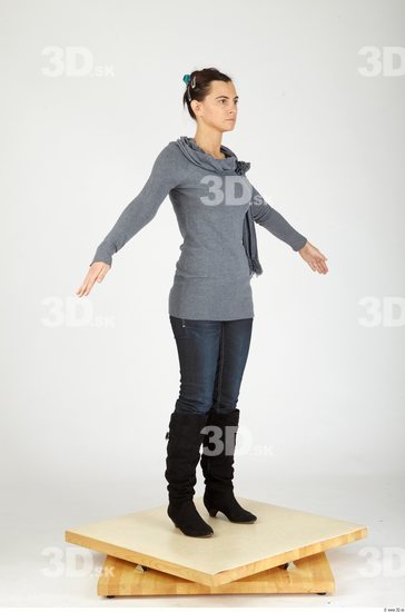 Whole Body Woman Casual Slim Studio photo references