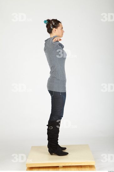 Whole Body Woman T poses Casual Slim Studio photo references