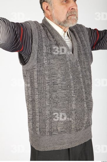 Upper Body Whole Body Man Casual Vest Chubby Studio photo references