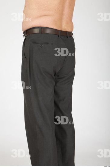 Thigh Whole Body Man Casual Trousers Chubby Studio photo references