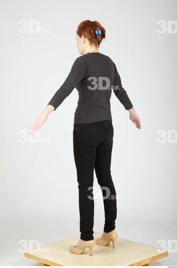 Whole Body Woman Casual Slim Studio photo references